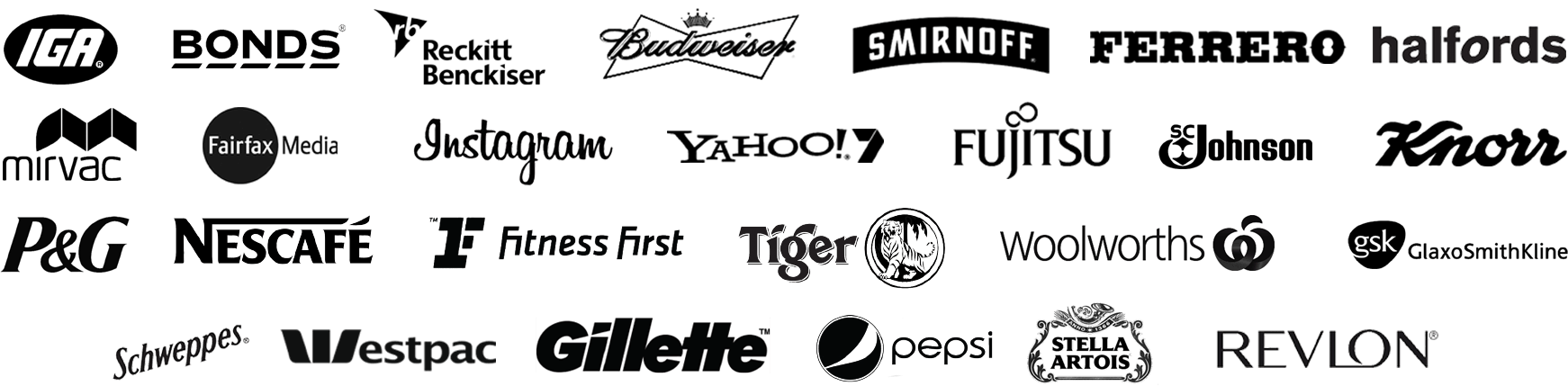Some of the brands we have carried out research for